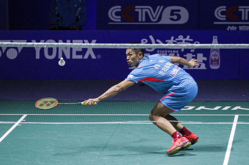 2015-2016年中国羽毛球俱乐部超级联赛季后赛,林丹接球。.jpg